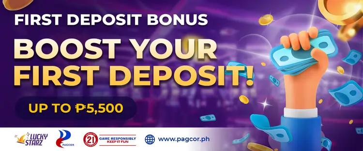 LUCKYSTARZ 1ST DEPOSIT BONUS