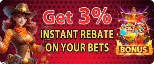 PINOYBET 3% CASH REBATE