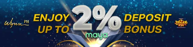 WYNNPH 2% paymaya deposit bonus